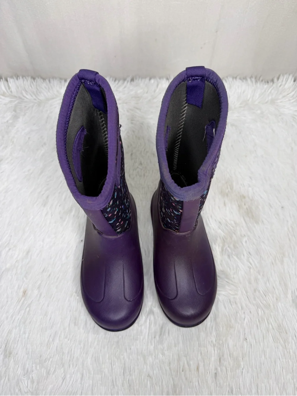 BOGS / Purple Spotted Neo Classic Winter Snow Boots / 12 (kids)